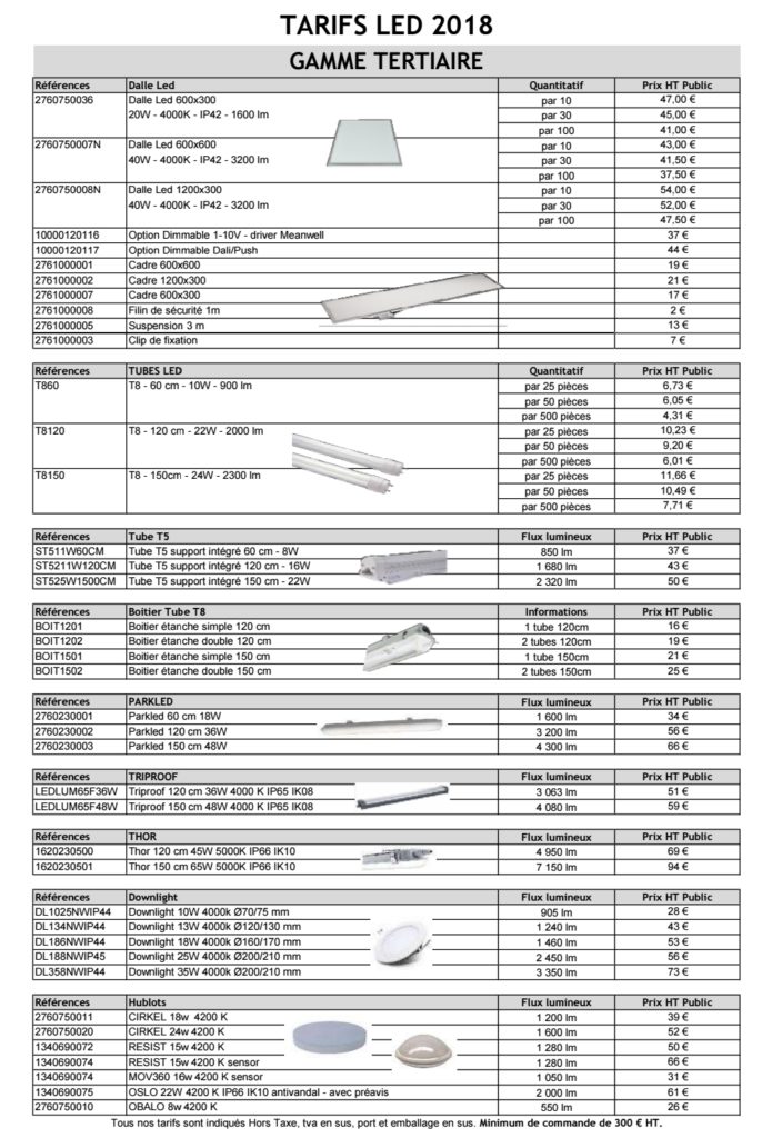 Catalogue LED 2018